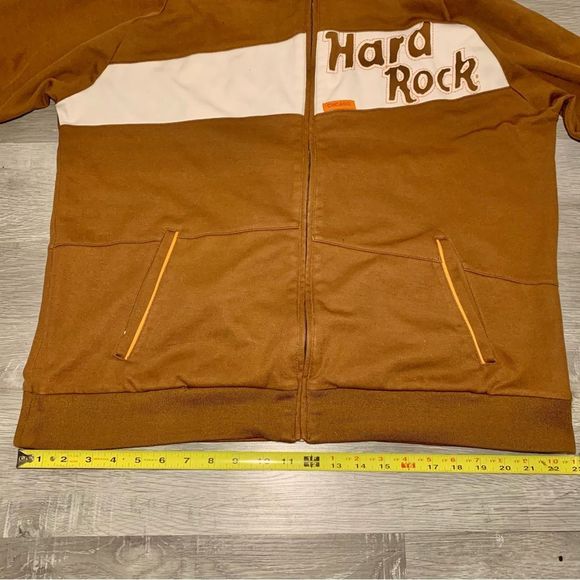 HARD ROCK CAFE Chicago Brown Zip Up Sweater (Size XL) - Picture 14 of 15